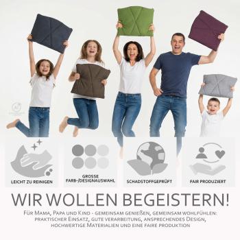 BAMBINIWELT Kissen für Erwachsene, Sitzkissen für Trittbrett, kompatibel mit Hochstuhl Stokke Tripp Trapp